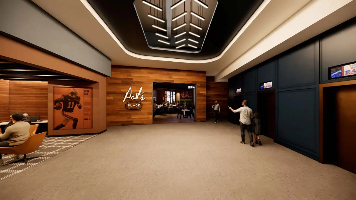 Rendering of Pat's Place 365 social lounge